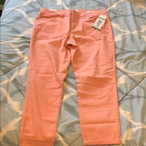 Jessica Simpson Rolled Crop Skinny- Peach Color